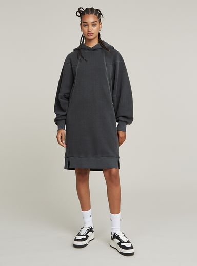 Vestido sudadera sobreteñida